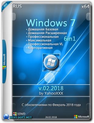  Windows 7 SP1 x64 6n1 Online Update v.02.2018 by YahooXXX