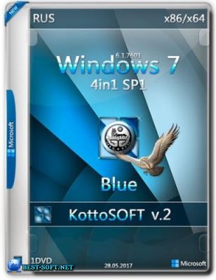 Windows 7 SP1 4in1 KottoSOFT Blue (x86/x64)