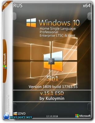 Windows 10 (v1809) x64 5in1 by kuloymin v15.1