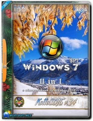 Windows 7 SP1 11 in 1 KottoSOFT (x86\x64) (Rus) [v.34\2018]
