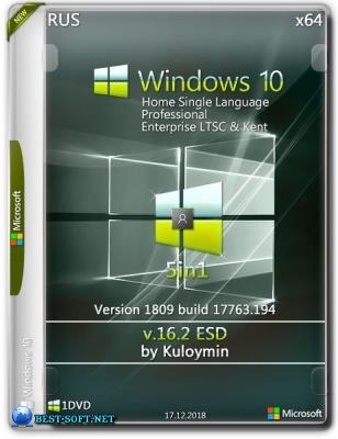 Windows 10 (v1809) 5in1 by kuloymin v16.2 (esd) 64