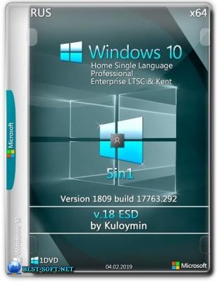 Windows 10 (v1809) x64 5in1 by kuloymin v18 (esd)