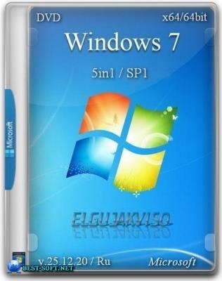 Сборка Windows 7 SP1 5in1 (x64) Elgujakviso Edition (v.25.12.20)