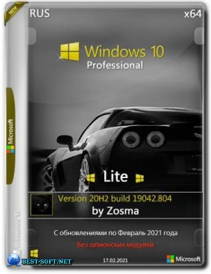 Windows 10 Pro x64 Lite 20H2.19042.804 by Zosma