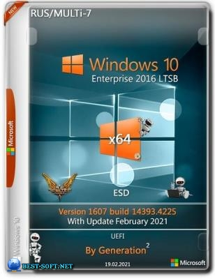 Windows 10 Enterprise LTSB x64 v.1607.14393.4225 Feb 2021 by Generation2