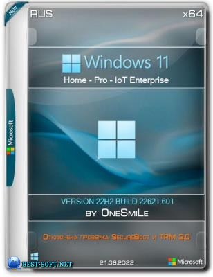 Windows 11 22H2 x64 (3in1) by OneSmiLe [22621.601]