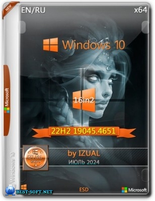 Windows 10 22h2 [19045.4651] [16in2] (x64) by IZUAL