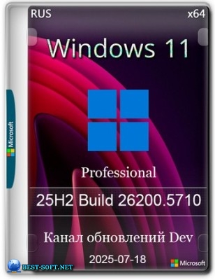 Windows 11 Pro 25H2 Build 26200.5710 Dev