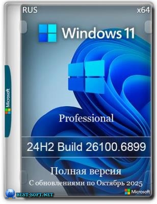 Windows 11 Pro 24H2 Build 26100.6899 Full Октябрь 2025